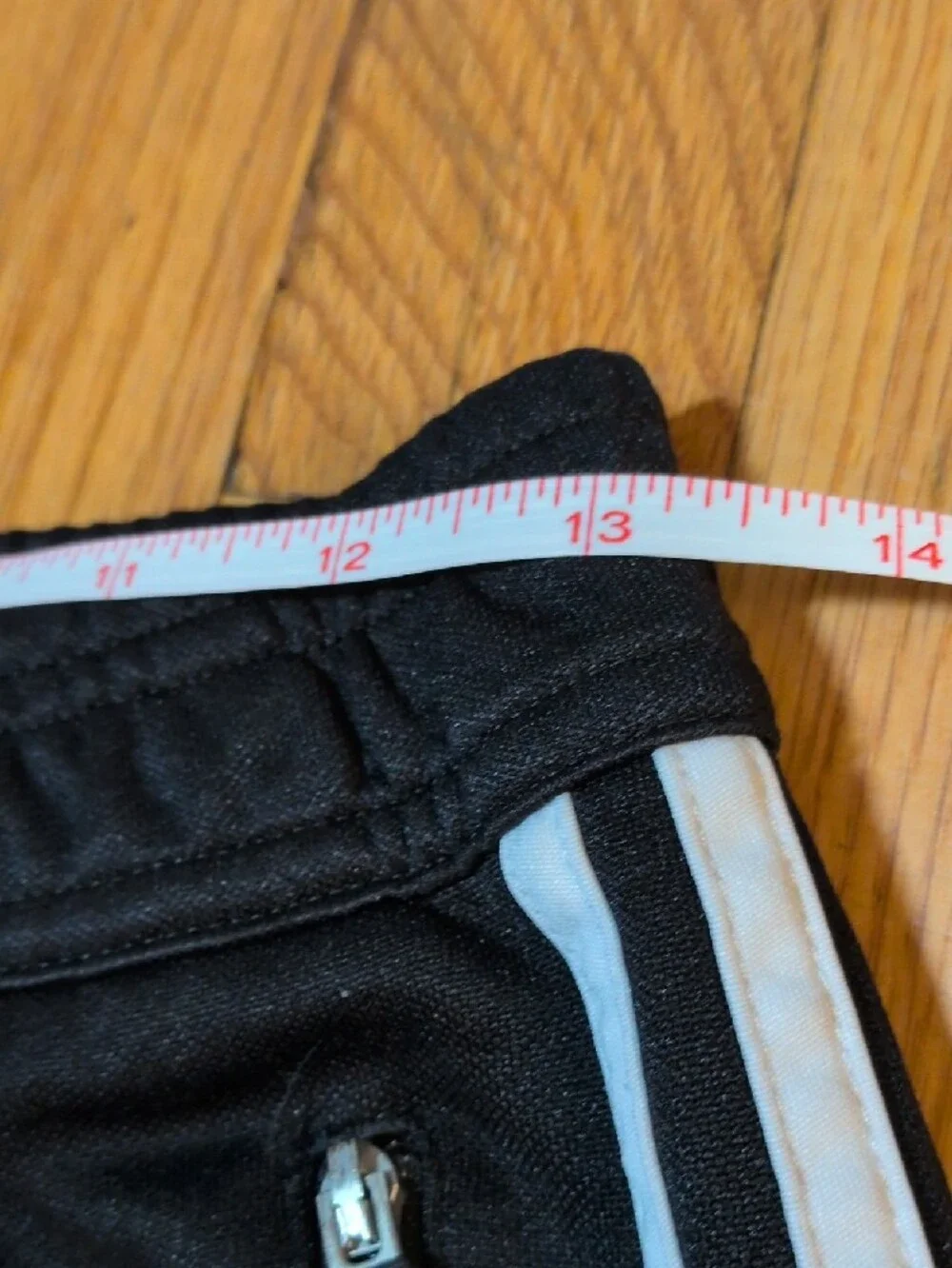 Adidas men's Black Jogger Pants with White Stripes S